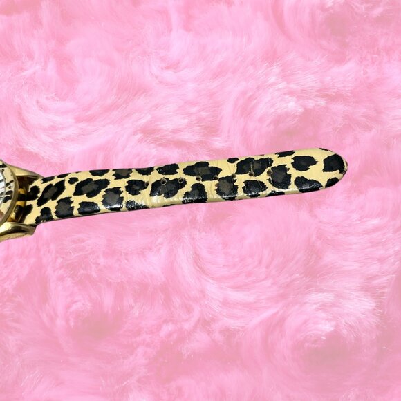 Betsey Johnson Leopard Print Watch - Genuine Leather - Picture 4 of 4
